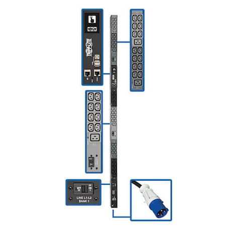 Tripp Lite 3-Phase Pdu Monitored 14.5Kw 2, PDU3EVN10G60B PDU3EVN10G60B